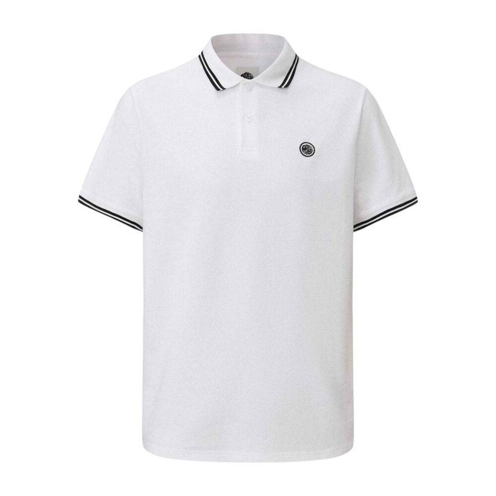 Pretty Green Mens Tipped Polo Shirt / White